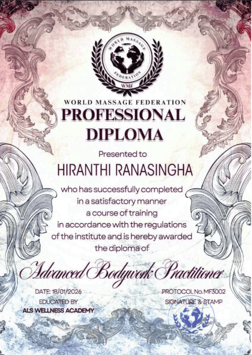 World Massage Federation Diploma